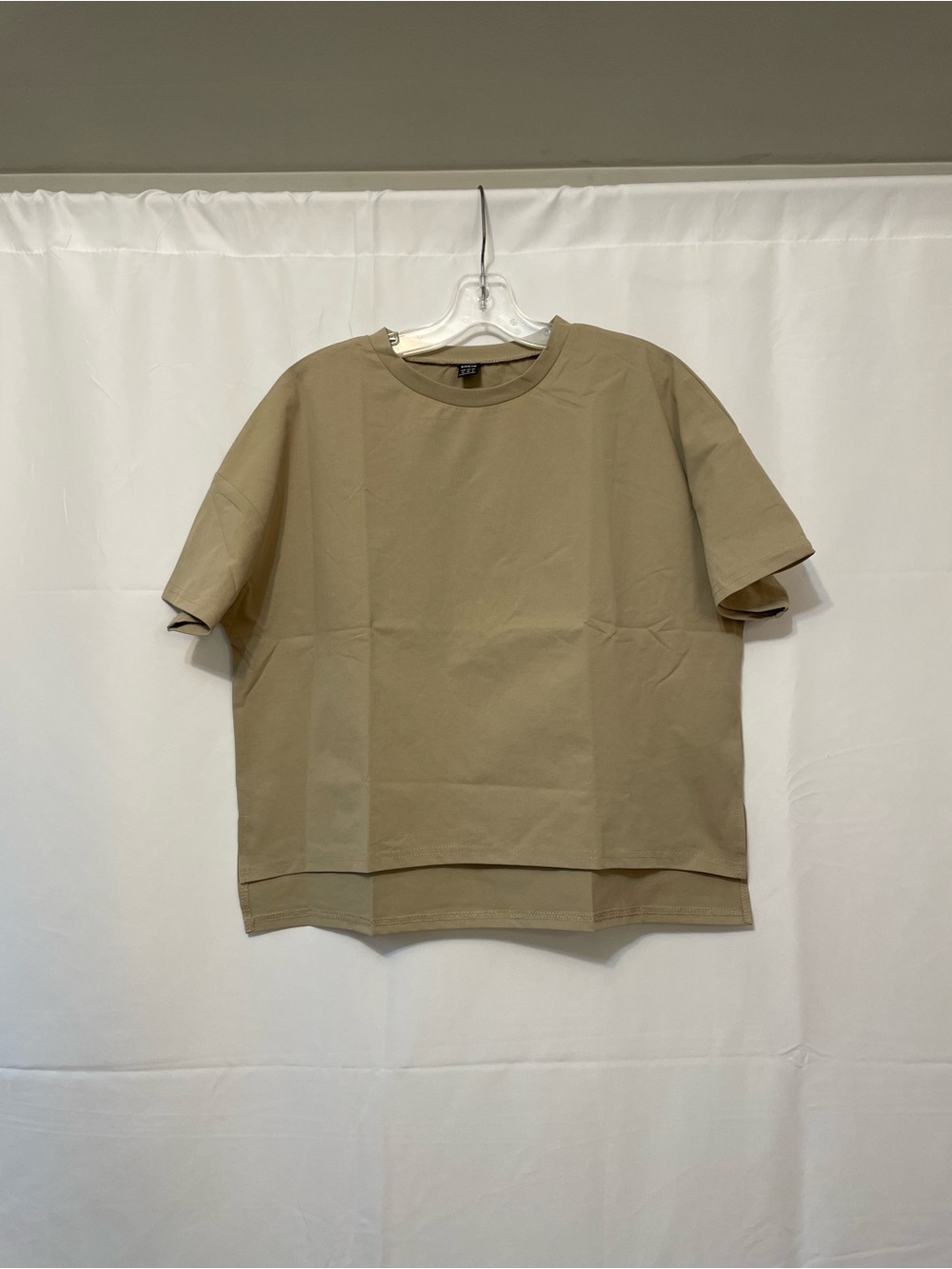 SHEIN Boxy Short Sleeve Tee Beige Women’s Medium